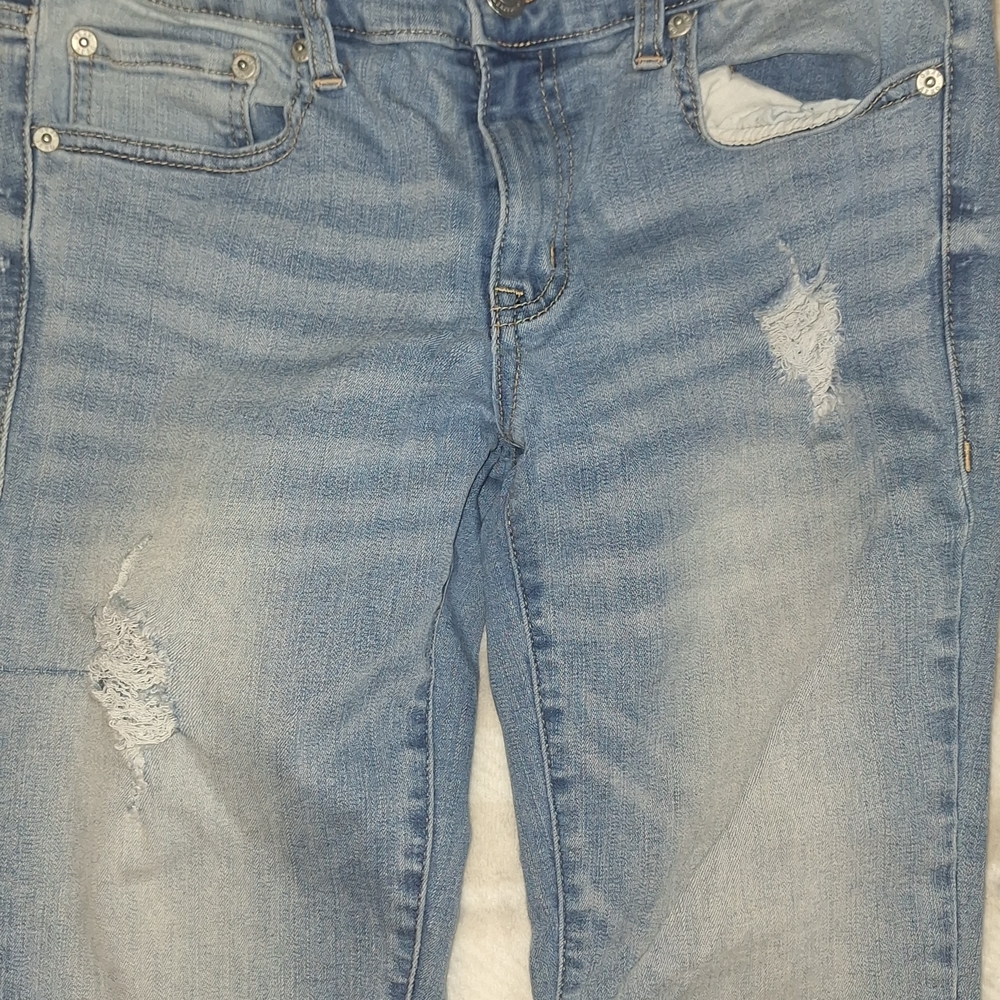 Aeropostale Distressed Blue Boyfriend Jeans